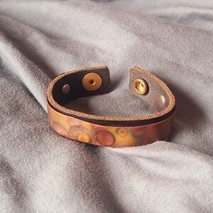 Leather And Metal Cuff Bracelet